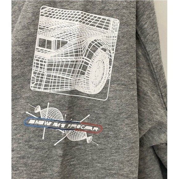 PUMA BMW Motorsport Street Oversized Hoodie Heathered Gray M1 Procar Large NEW - Picture 3 of 11